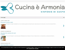 Tablet Screenshot of cucinaearmonia.com